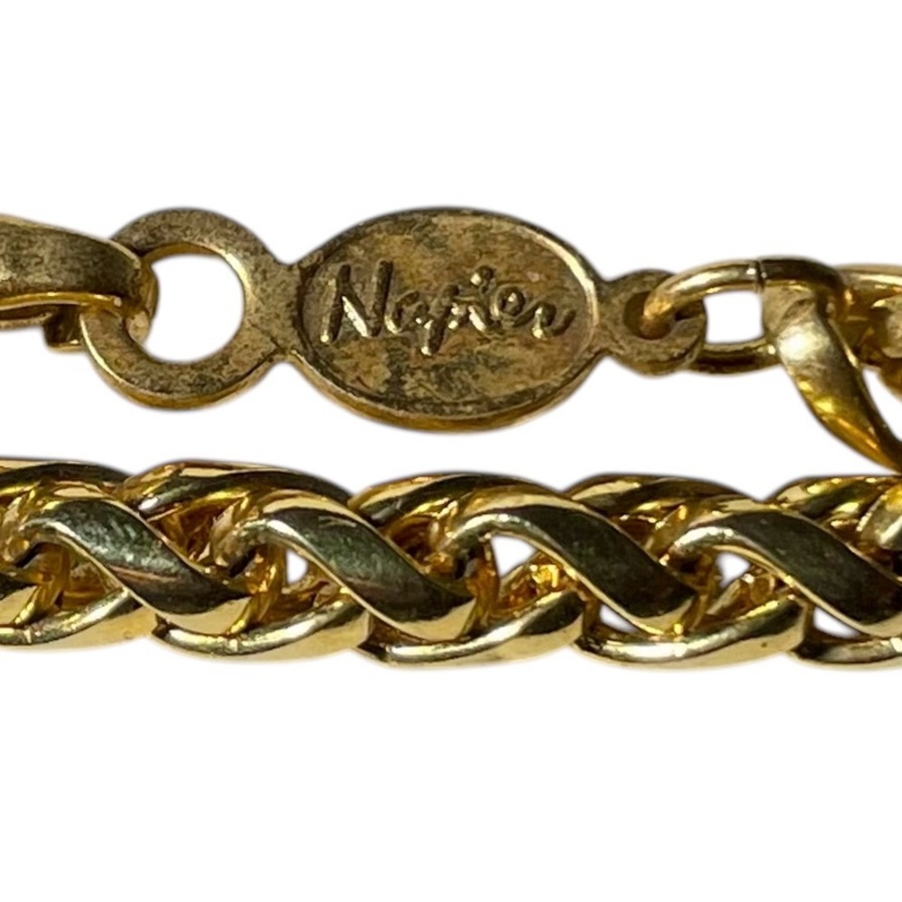 TWO Vintage Napier Goldtone Twisted Rope Chain Necklaces - Picture 4 of 6